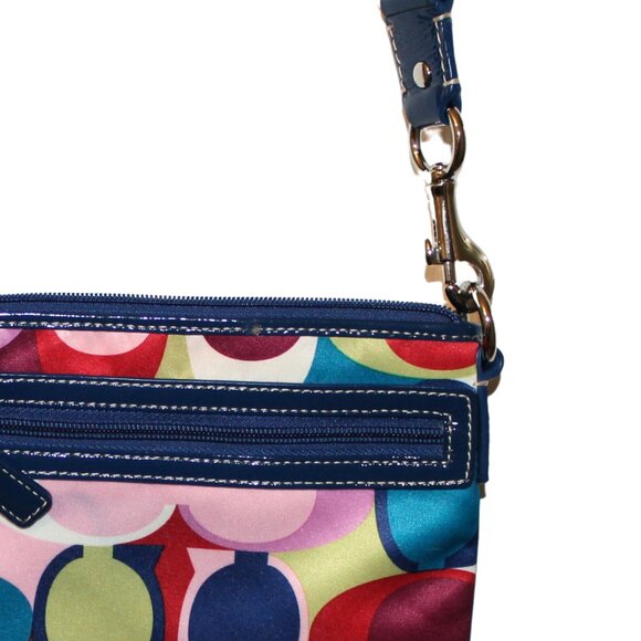 COACH Crossbody Retro, Adjustable Strap, Leather Accents, Multicolor NWOT - Picture 2 of 5